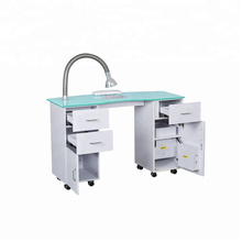 nail salon furniture used nail manicure table with LED lamp